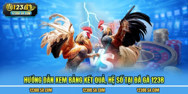 Hướng dẫn xem bảng kết quả, hệ số tại đá gà 123B